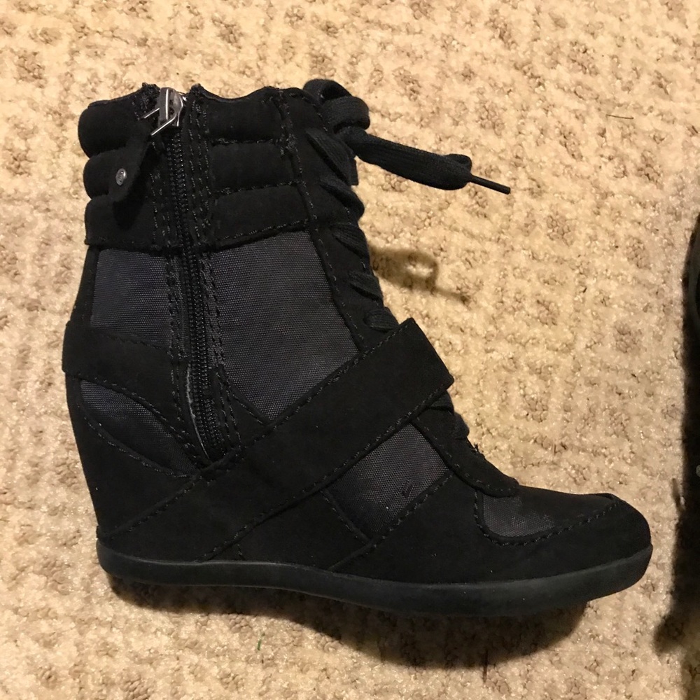 Hidden wedge hi tops; fashion